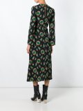 multi-print flared dress