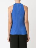 sleeveless ribbed knit blouse