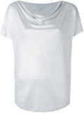 draped neck T-shirt