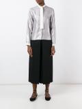 tie neck metallic shirt