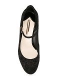 jacquard embellished heel mary janes