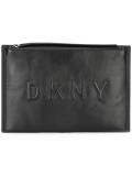 embossed logo clutch