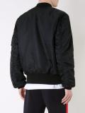 ruched-sleeve bomber jacket