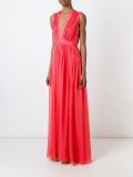 front slit ruffled long dress