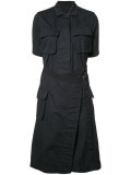 flap pocket shirt dress