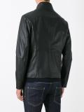 zipped leather jacket 