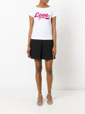 sequinned logo patch T-shirt