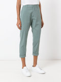 folded hem cropped trousers