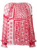 geometric print blouse