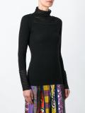 sheer stripe knitted top