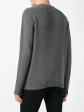 ripple stitch crew neck jumper