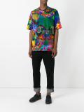 pansy print T-shirt