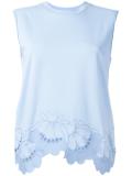 embroidered hem tank 