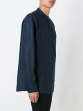 band collar shirt