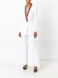 contrast lapel blazer