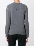 distressed knit jumper