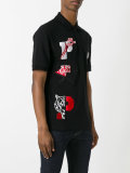 patch detail polo top