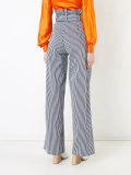 striped high-waisted trousers