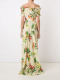 printed off-shoulder long dress