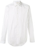 pinstriped shirt