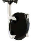 double charm stud and drop earring
