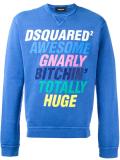 crew neck print sweatshirt