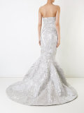 strapless beaded fishtail gown