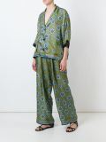 印花阔脚长裤