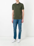 striped collar polo shirt