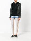 trompe-l'oeil denim short leggings