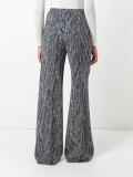 high-rise striped trousers