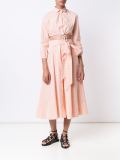 'Checker waist tie button'半身裙