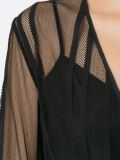 sheer panel blouse