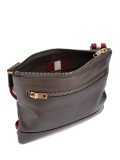 striped strap messenger bag 