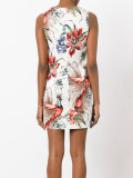 floral contrast dress