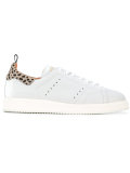 leopard print-trimmed sneakers