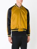 contrast stripe bomber jacket