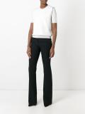 textured panel shortsleeved T-shirt