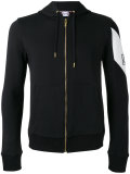 logo plaque zipped hoodie