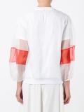 sheer panel logo T-shirt 