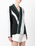striped wrap blouse 