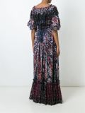 printed pleated dress