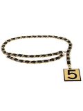 number five charm chain belt