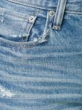 frayed cropped jeans