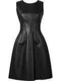 flared lambskin dress