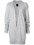 distressed long cardigan