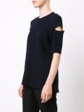 cutout stitch detail jumper