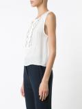 scalloped panel blouse