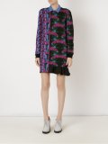 foliage pattern knit dress