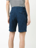 pineapple print denim shorts